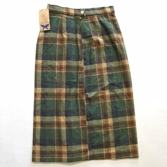 Vintage Turtle Bax Ladies Wool Plaid Skirt Size 7/8 XS Small USA Fall Autumn - Picture 6 of 6